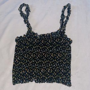 Scrunche tank top, Well fitted, straps not adjustable.